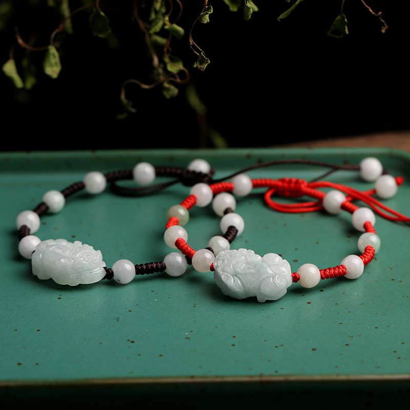 Mythstone Natural Jade PiXiu Luck Bracelet