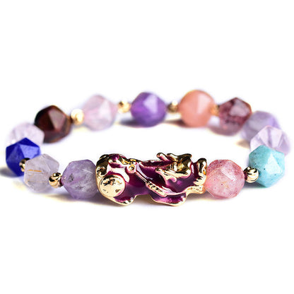 Mythstone FengShui PiXiu Amethyst Luck Bracelet