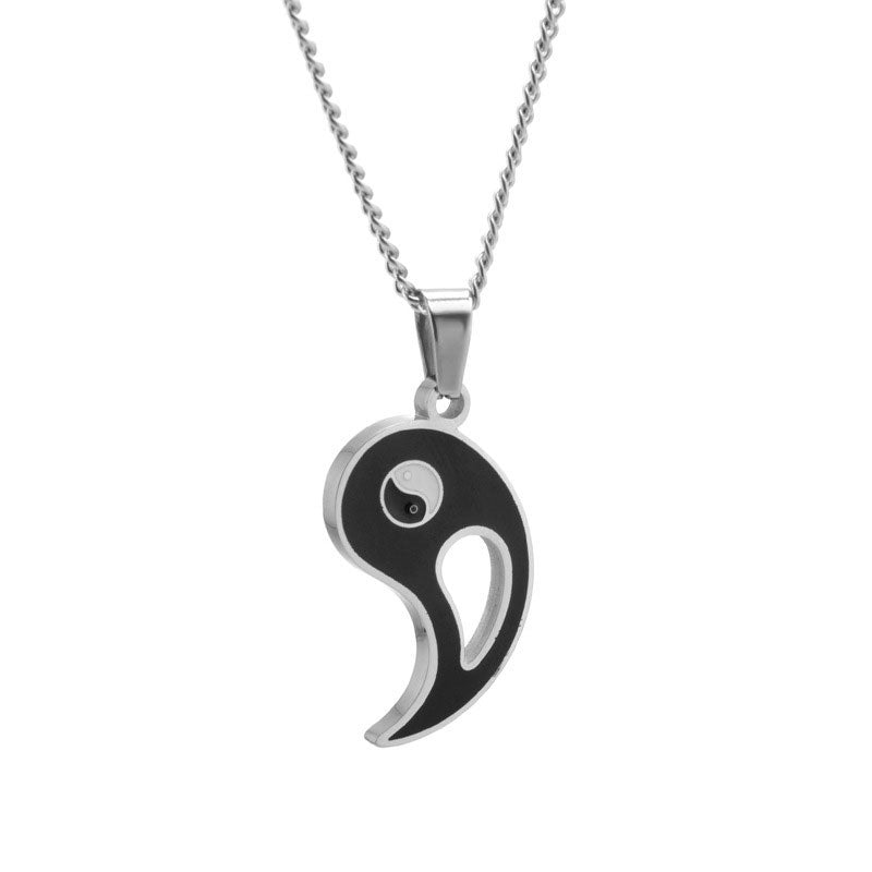 2 piezas de collar con colgante de Yin Yang para pareja