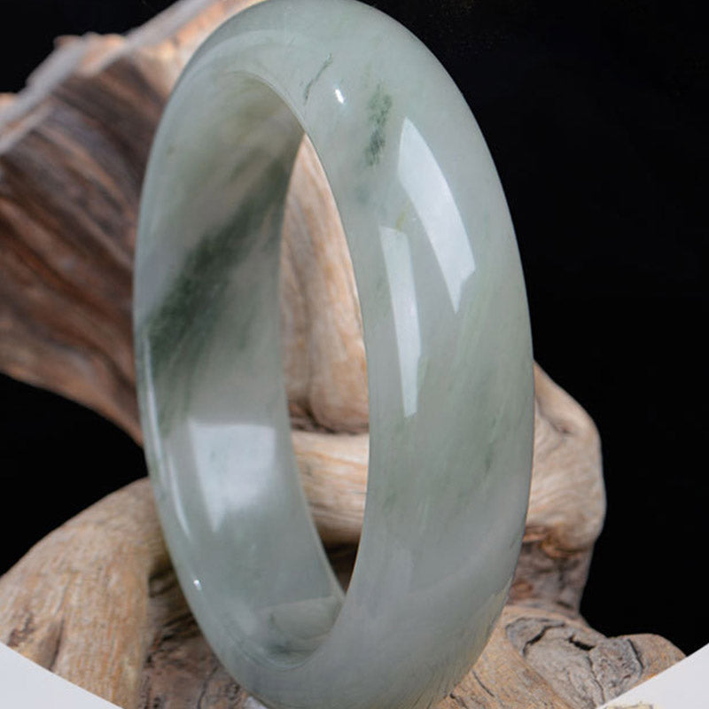 Mythstone Natural Jade Luck Healing Bangle Bracelet