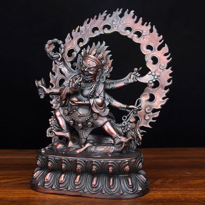 Estatua decorativa de cobre con la compasión del Bodhisattva Mahakala del Tíbet de Mythstone