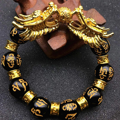 Mythstone Double Dragon Wealth Protection Bracelet