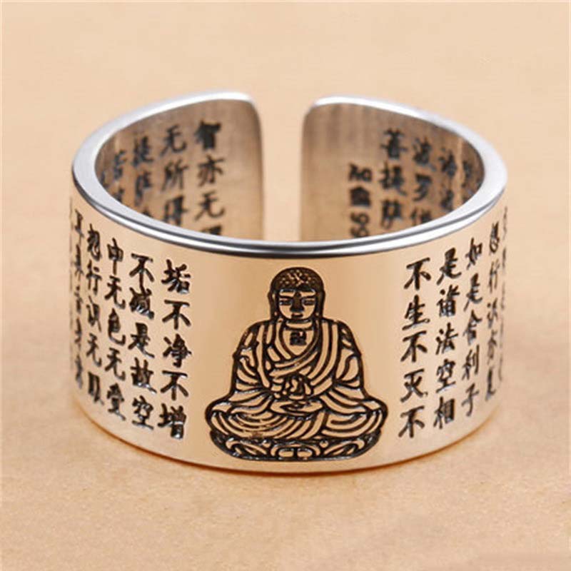 Mythstone FengShui Buddha Chinese Zodiac Protection Adjustable Ring