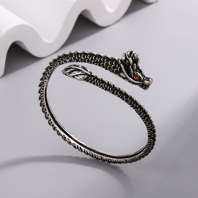 Mythstone Dragon Scales Pattern Luck Protection Bracelet Bangle