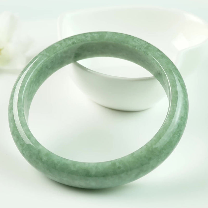 Mythstone Natural Jade Luck Wealth Bangle Bracelet