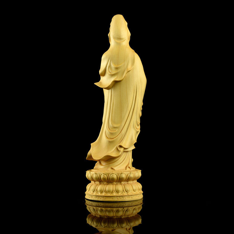 Mythstone Avalokitesvara Boxwood Blessing Home Decoration