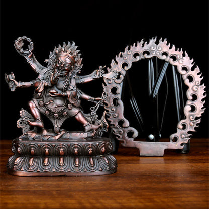 Estatua decorativa de cobre con la compasión del Bodhisattva Mahakala del Tíbet de Mythstone