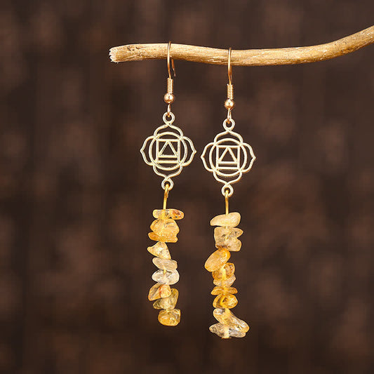 Healing Crystals Zen Cairn Confidence Earrings