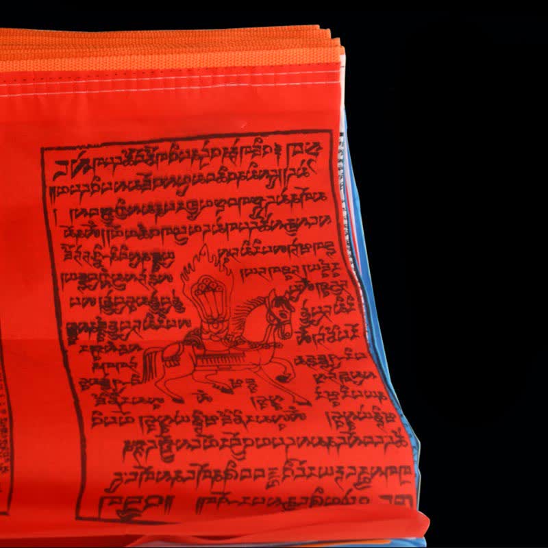 Mythstone Tibetan 5 Colors Windhorse Scriptures Auspicious Outdoor Prayer Flag