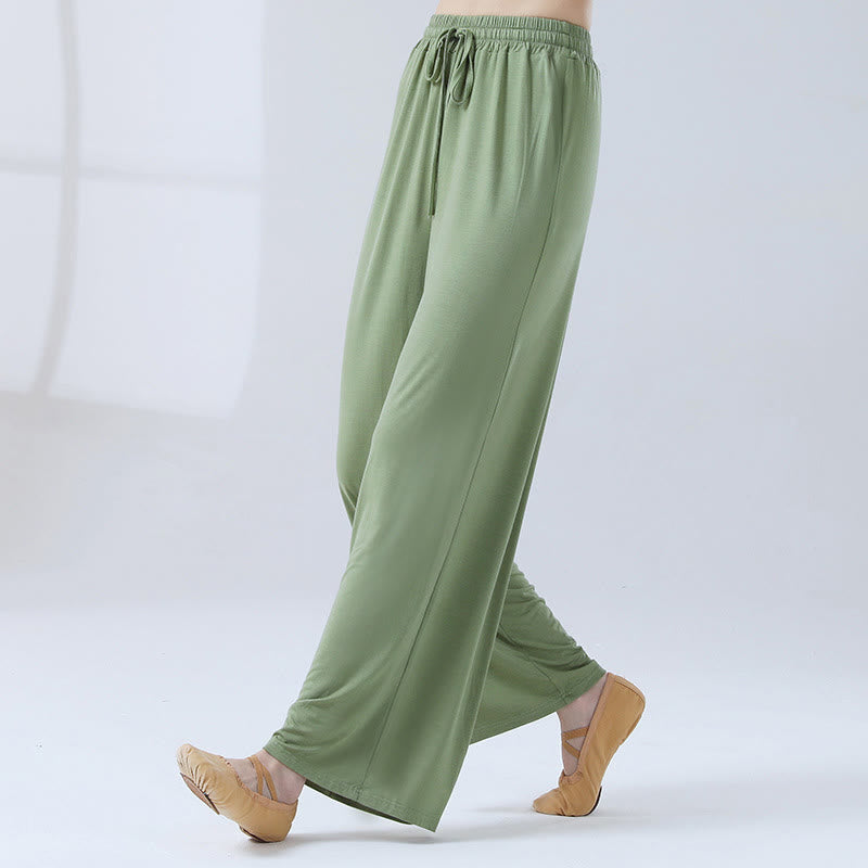 Mythstone Loose Modal Drawstring Wide Leg Pants For Yoga Dance