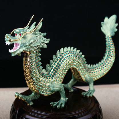 Mythstone Handmade Feng Shui Dragon Luck Success Home Decoration