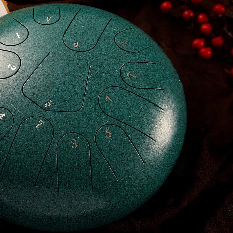 Mythstone Steel Tongue Drum Sound Healing Mindfulness Meditation Yoga Drum Kit 11 Note 8 Inch