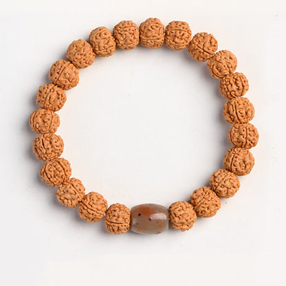 Pulsera de la riqueza y la buena suerte con la semilla de Bodhi de Rudraksha del Tíbet Mythstone