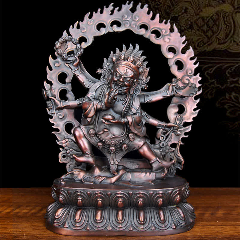 Estatua decorativa de cobre con la compasión del Bodhisattva Mahakala del Tíbet de Mythstone