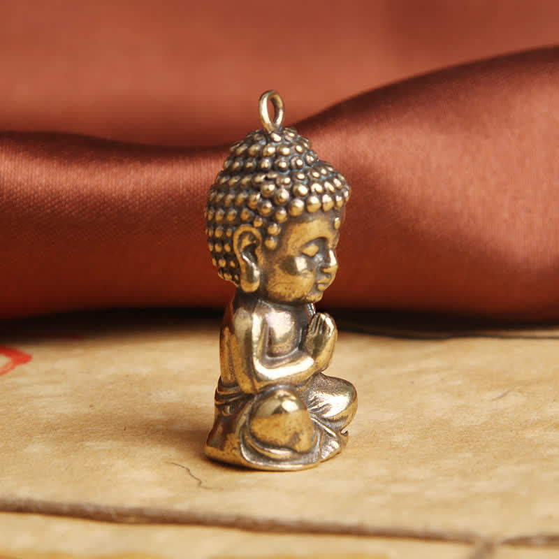 Mythstone Buddha Compassion Copper Keychain Pendant Decoration