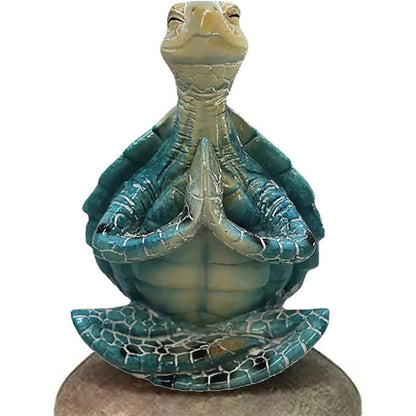 Mythstone Tibetan Yoga Meditating Turtle Wisdom Resin Statue Decoration