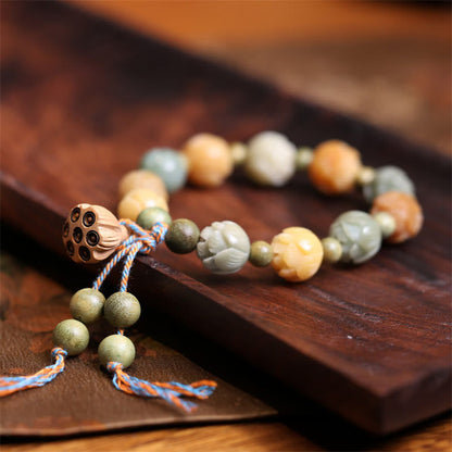 Mythstone Bodhi Seed Lotus Green Sandalwood Wisdom Harmony Bracelet