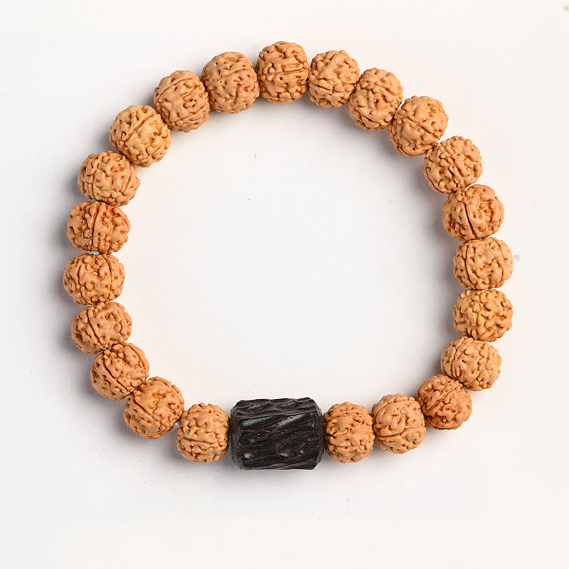 Pulsera de la riqueza y la buena suerte con la semilla de Bodhi de Rudraksha del Tíbet Mythstone