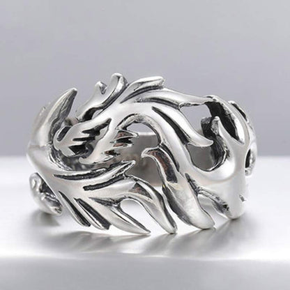 Mythstone Dragon Pattern Protection Strength Adjustable Ring