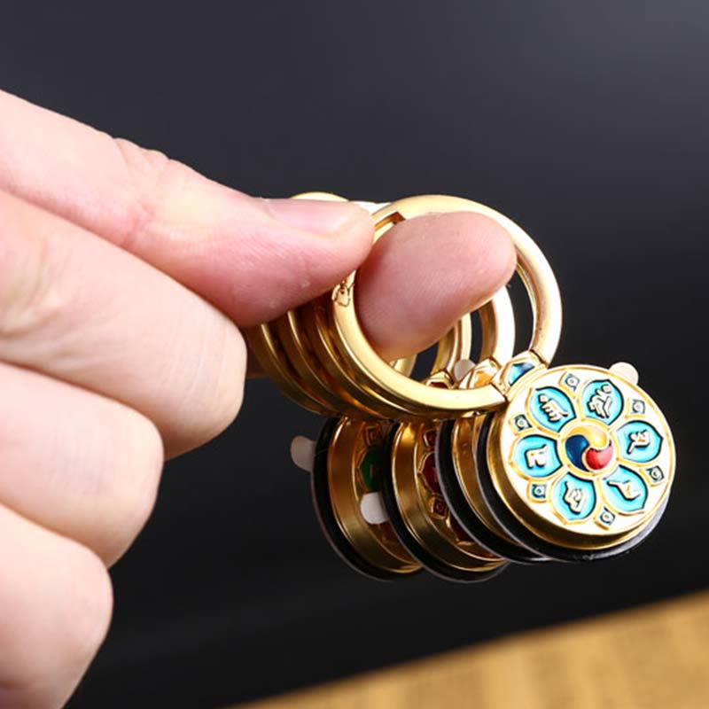 Soporte universal para teléfono con forma de anillo para teléfono con diseño de la paz tibetana Om Mani Padme Hum de Mythstone