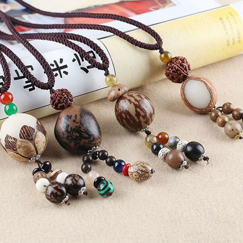 Mythstone Bodhi Seed Lotus Wisdom Harmony Necklace Pendant