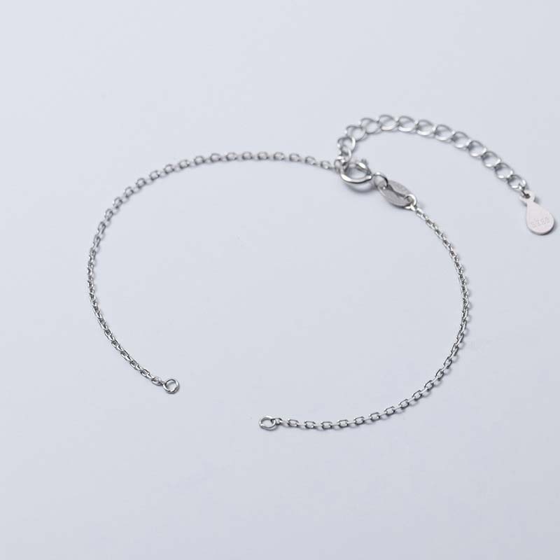 Mythstone 925 Sterling Silver Semi-finished Chain Blessing Bracelet