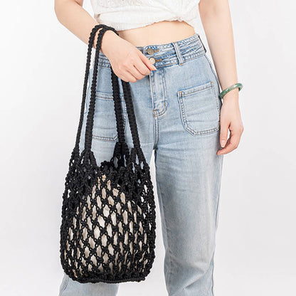 Mythstone Hand-woven Cotton Thread Shoulder Bag Handbags