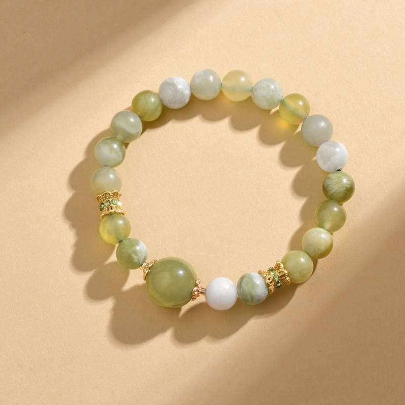 Mythstone Green Grape Color Jade Abundance Bracelet