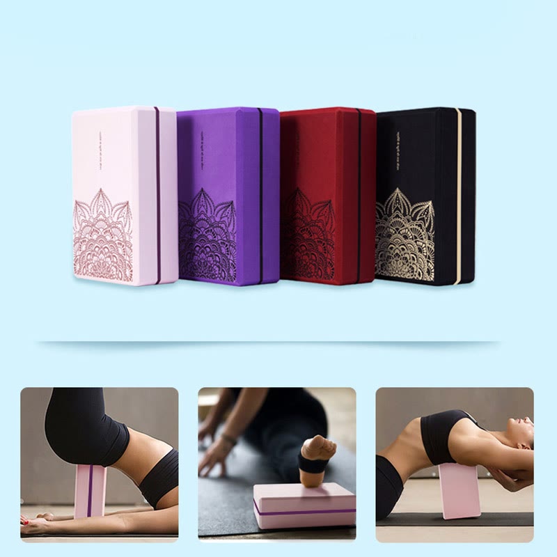 Mythstone Tibetan Mandala Mindful Soft Non-Slip Foam Yoga Block