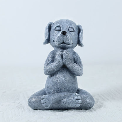 Mythstone Meditating Zen Dog Cat Frog Decoration