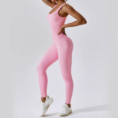 Mythstone Seamless High Stretch Jumpsuit Sports Fitness Yoga Women Bodysuit