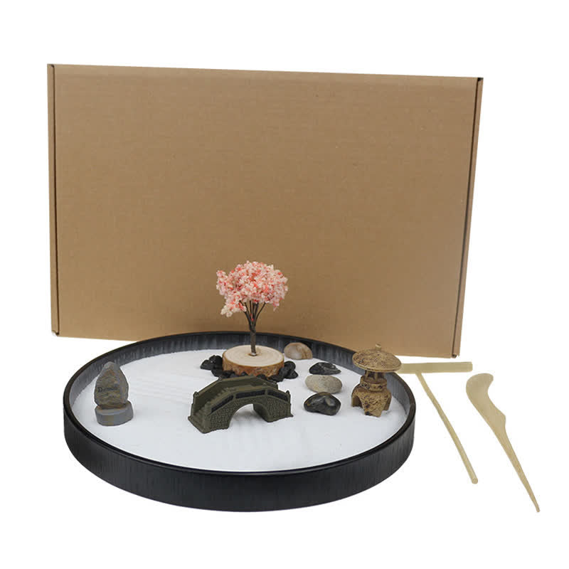 Mythstone Tree Small Bridge Landscape Meditation Calm Zen Garden Decoration