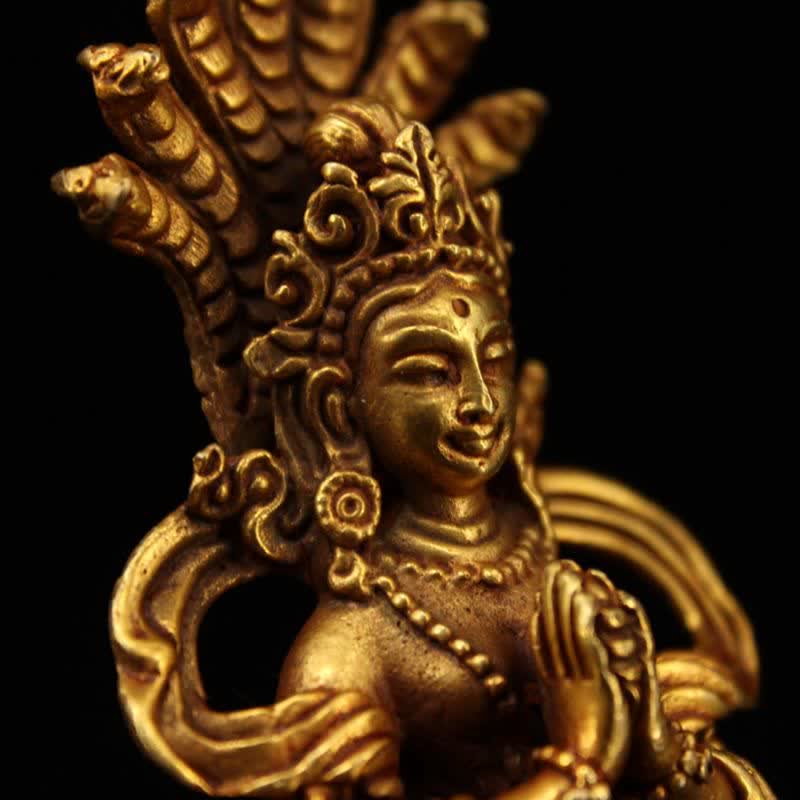 Mythstone Bodhisattva Nagarjuna Protection Copper Statue Decoration