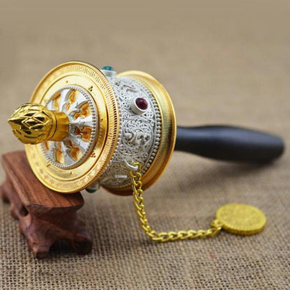 Mythstone Tibetan Lucky Prayer Wheel Decoration