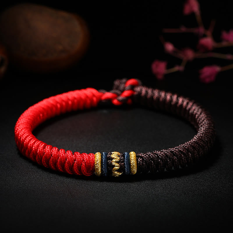 MythStone Tibetan Handmade Multicolored Thread King Kong Knot Strength Braid String Bracelet