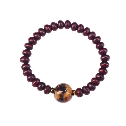 Mythstone Natural Tibetan Purple Bodhi Seed Bead Harmony Bracelet