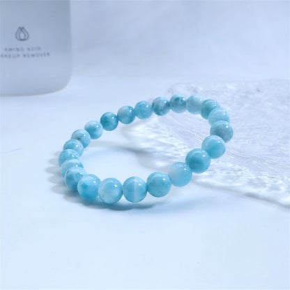 Pulsera de la confianza y la sabiduría de larimar natural Mythstone 