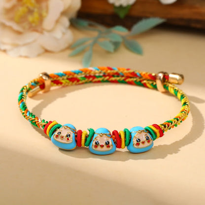 Mythstone Colorful Rope Zongzi Pattern Luck Handmade Child Adult Bracelet