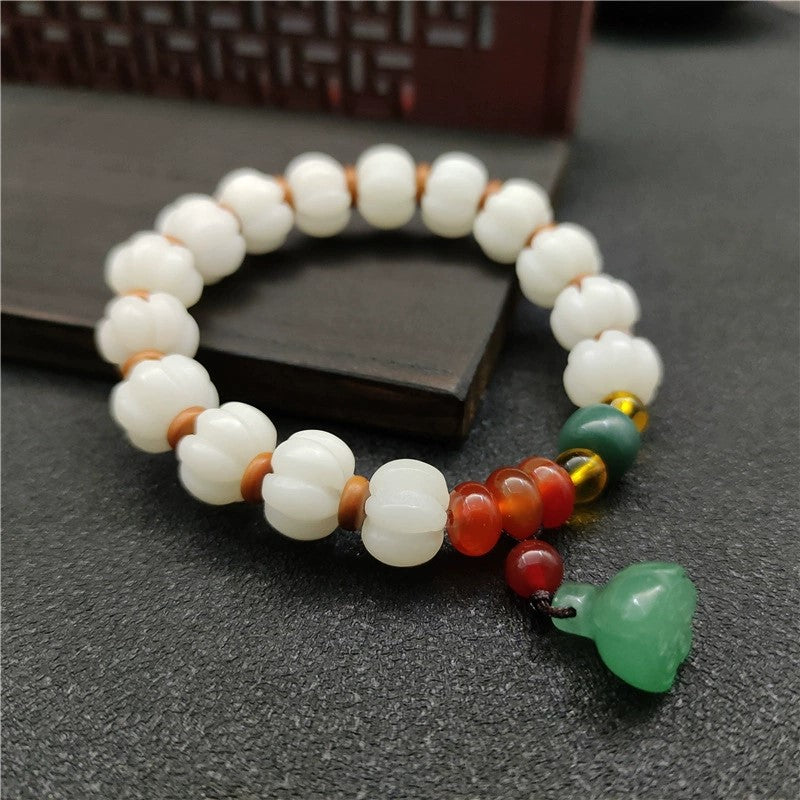 Mythstone Natural Bodhi Seed Agate Bodhi Harmony Bracelet