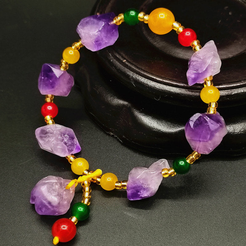 Mythstone Natural Amethyst Fortune Healing Bracelet