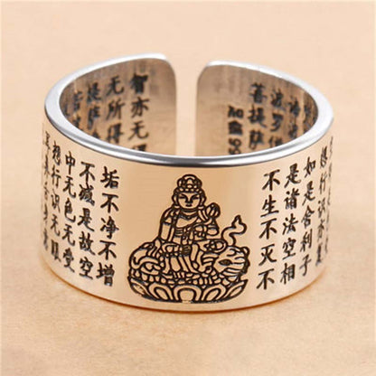 Mythstone FengShui Buddha Chinese Zodiac Protection Adjustable Ring