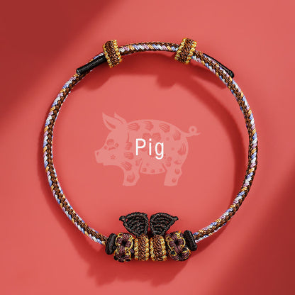 Pulsera trenzada con la suerte del año del dragón hecha a mano de Mythstone 