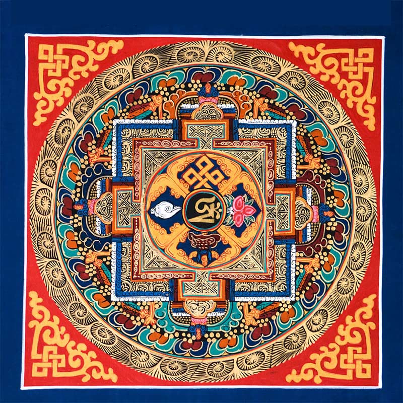 Mythstone Tibetan Handmade Thangka Painting Blessing Thangka Blind Box Random Color Pattern