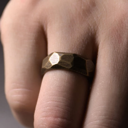 Mythstone Tibetan Simple Design Copper Wealth Ring