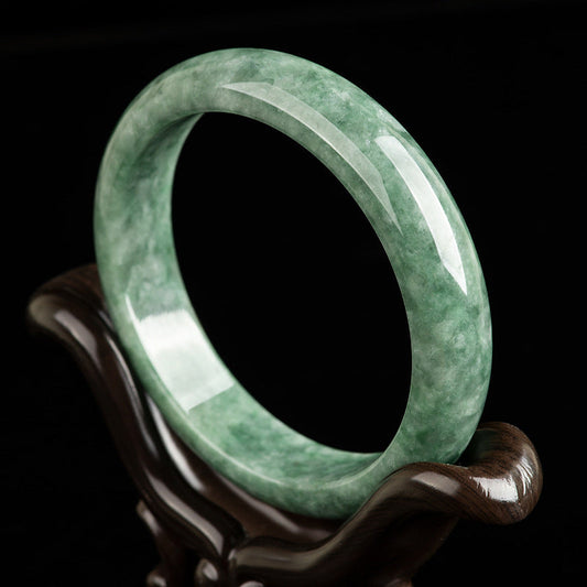 Mythstone Natural Jade Luck Wealth Bangle Bracelet