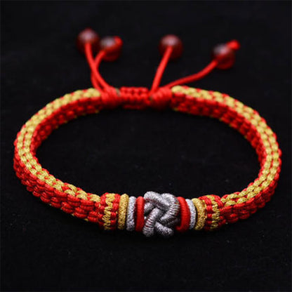 Mythstone Colorful Rope True Love Knot Luck Handmade Bracelet