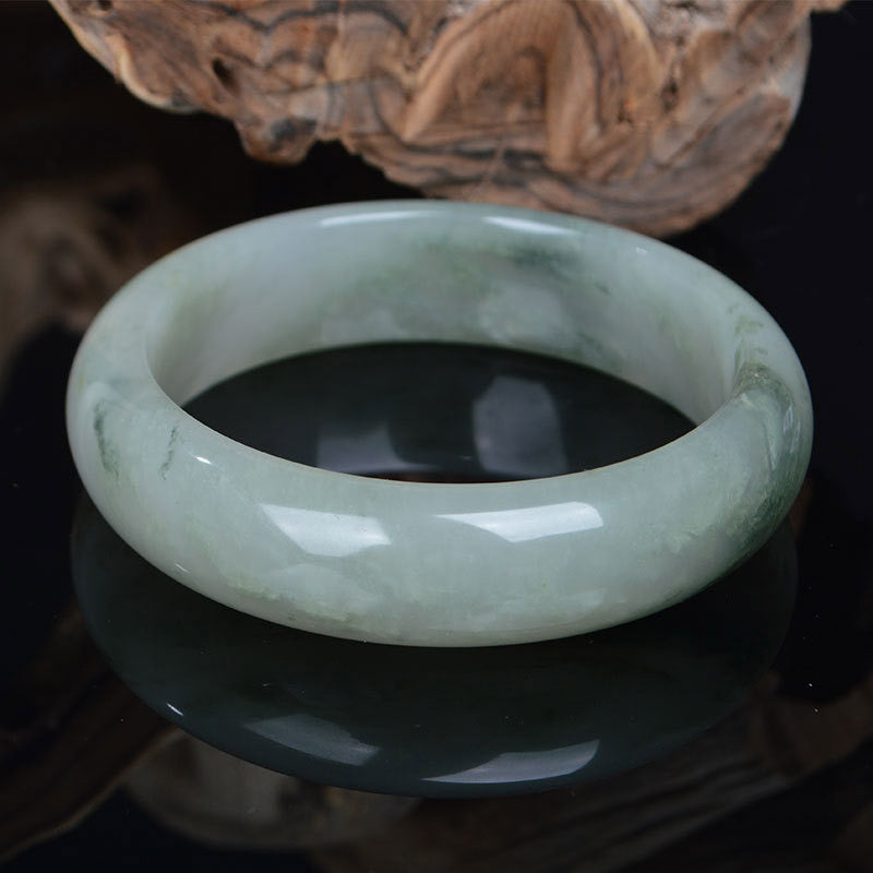 Mythstone Natural Jade Luck Healing Bangle Bracelet