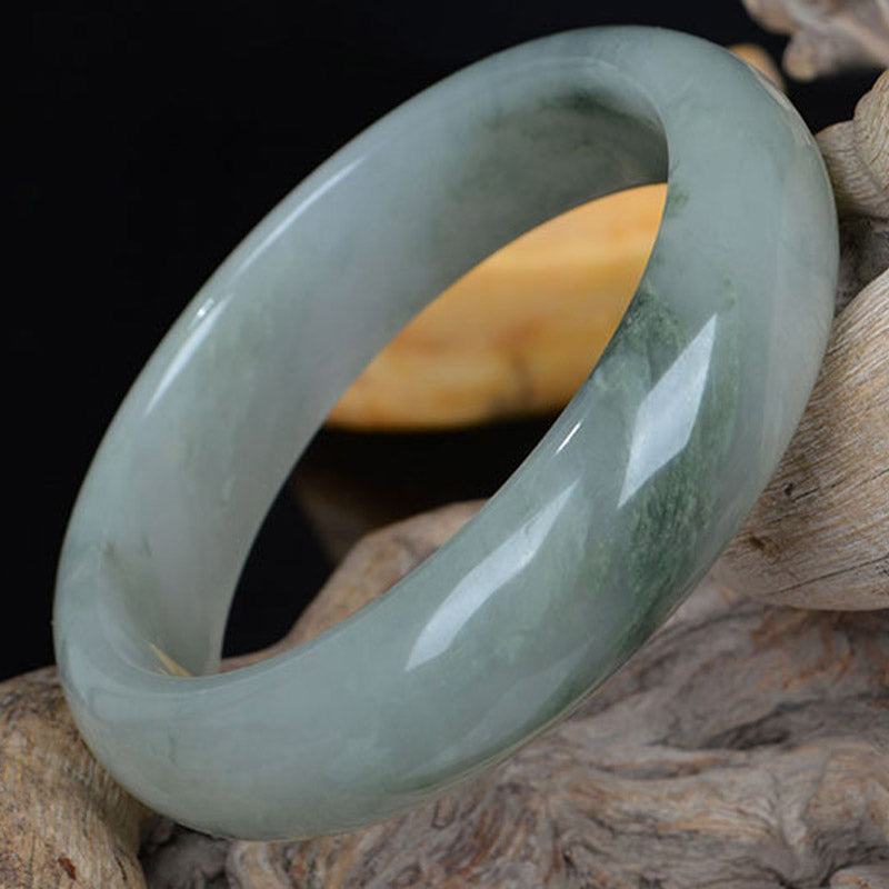 Mythstone Natural Jade Luck Healing Bangle Bracelet