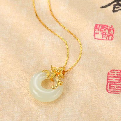 Mythstone Tibetan White Jade Calm Necklace