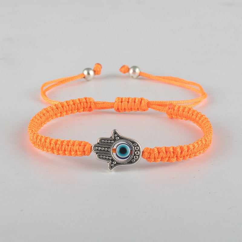 Pulsera de hilo con símbolo de la suerte Hamsa hecha a mano de Mythstone